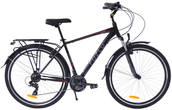 Rower trekkingowy 28 Fuzlu Core Men amor. (20")  czarny/czerwony/biały połysk