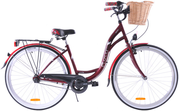 Rower miejski 28 Fuzlu Arizona 28 S3 bordowy