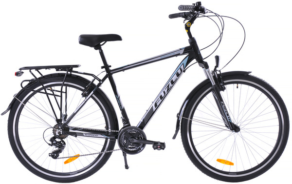 Rower trekkingowy 28 Fuzlu Escape 1.0 Men (20") czarny/srebrny połysk