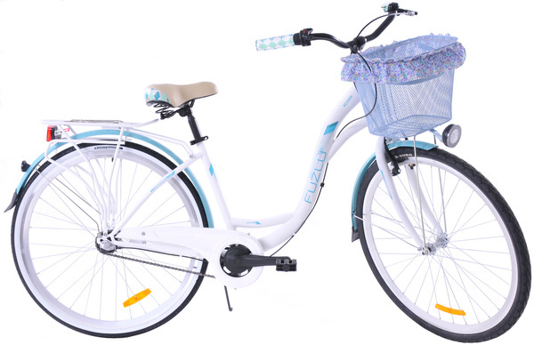 Rower miejski 28 Fuzlu Nevada S3 biało-morski