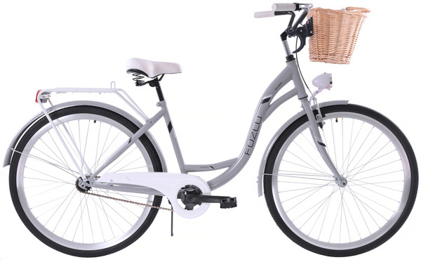 Rower Fuzlu Nevada 28 S1 szaro-biały (M4S3)