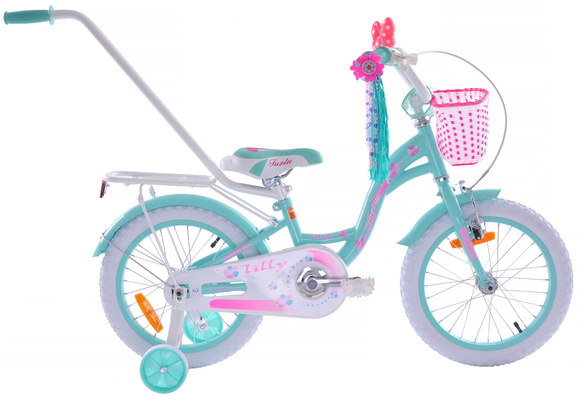 Rower dziecięcy 16 Fuzlu Lilly  turkus/pink
