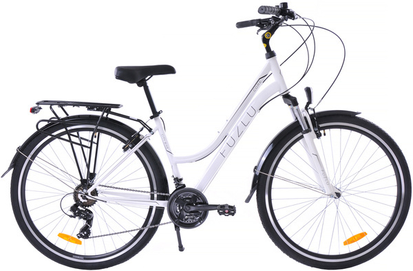 Rower trekkingowy 28 Fuzlu Core Lady amor. 18" biały/czarny/czarny połysk