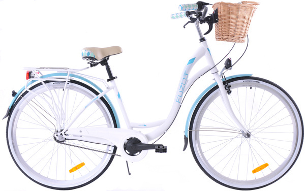 Rower miejski 28 Fuzlu Nevada S3 biało-morski