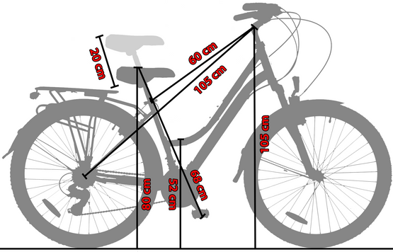 Rower trekkingowy 28 Fuzlu Core Lady amor. 18" czarny/czerwony/biały 
