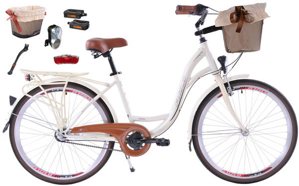 Rower Fuzlu Nebraska 26 kremowy S-3  (M9,M12)