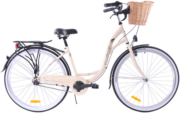 Rower miejski 28 Fuzlu Arizona S3 kremowy
