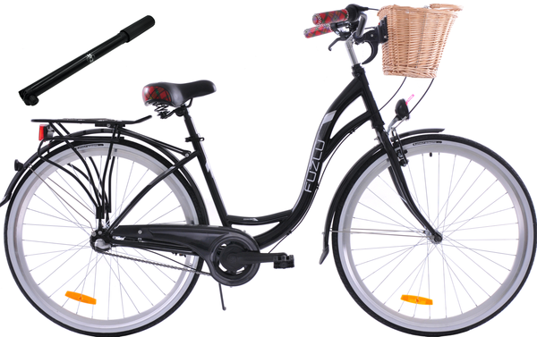 Rower miejski 28 Fuzlu Nevada S3 czarny