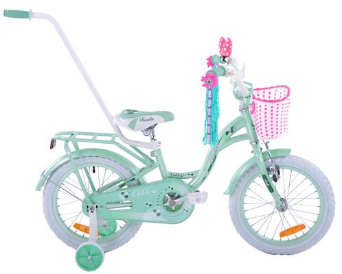 Rower dziecięcy 16 Fuzlu Lilly miętowo-biały
