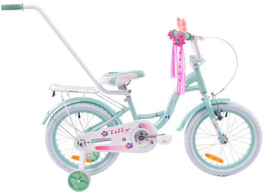 Rower dziecięcy 16 rowerek Fuzlu LILLY turkusowo różowy aluminiowy