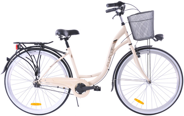 Rower miejski 28 Fuzlu Arizona S3 kremowy