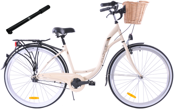 Rower miejski 28 Fuzlu Arizona S3 kremowy
