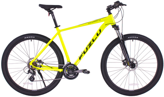Rower górski 29” Fuzlu Warrior 1.0 21" limonkowo-czarny połysk 